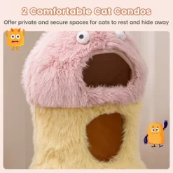 Tangkula Monster-Themed Cat Tree W/ 2 Private Condos Long Plush Sisal Scratching Posts -BlueBuffalo Sales Store GUEST 30688b5c b869 4a07 8f89 7493427b2472