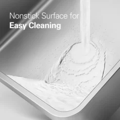 Zarler Stainless Steel Litter Box With Lid, 8” Deep, XL Metal Litter Box For Big Cats, Non-Sticky, Easy To Clean, Anti-Urine Leakage, Gray