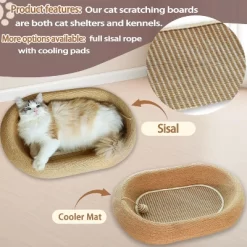 3-in-1 Sisal Scratching Board Bed, For Indoor Cats, Large Oval Cat Scratching Board, Toys For Playing And Nursing Paws Cat Scratching Pad 7 3-in-1 Sisal Scratching Board Bed, For Indoor Cats, Large Oval Cat Scratching Board, Toys For Playing And Nursing Paws Cat Scratching Pad -BlueBuffalo Sales Store GUEST 3149c109 f478 45eb b0f1 1fa2231518cd