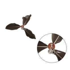 Unique Bargains Cat Feather Plaything Cat Wand Replacement Feather Compact Hair Dark Brown 3 Pcs