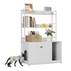 Cat Cabinet For Cat Litter Tray, Cat Litter Tray Cabinet With 2 Levels Shelves And 1 Worktop, Cat House For Large Cats -BlueBuffalo Sales Store GUEST 326d9ac7 7626 492a ab22 a5669db2d2a6