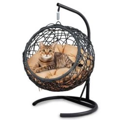 Dolonm Premium Cat Egg Chair: Hanging Swing Bed W/Removable Cushion & Stand - Durable HDPE For Indoor/Outdoor -BlueBuffalo Sales Store GUEST 327908b1 4f20 4039 850b 06c31a6eff69