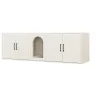 JUJABU White Litter Box Enclosure For 2 Cats