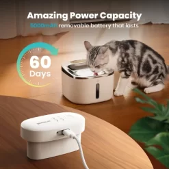 Oneisall PW04 Wireless Cat Fountain: 3.5L Stainless Steel, Battery Operated, Cordless, Rechargeable – Pet Water Dispenser (w/11 Filters) -BlueBuffalo Sales Store GUEST 333f6cfe 5811 4922 a69e fcb07acedf81 1