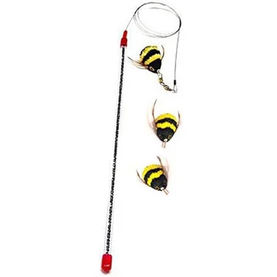 Go Cat Da Bee Teaser Wand And TWO Extra Bee Attachments Set 2 Go Cat Da Bee Teaser Wand And TWO Extra Bee Attachments Set - Image 2