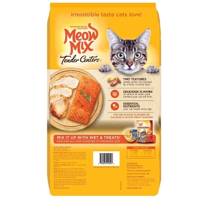Meow Mix Tender Centers With Flavors Of Salmon & Chicken Adult Complete & Balanced Dry Cat Food 2 Meow Mix Tender Centers With Flavors Of Salmon & Chicken Adult Complete & Balanced Dry Cat Food - Image 2