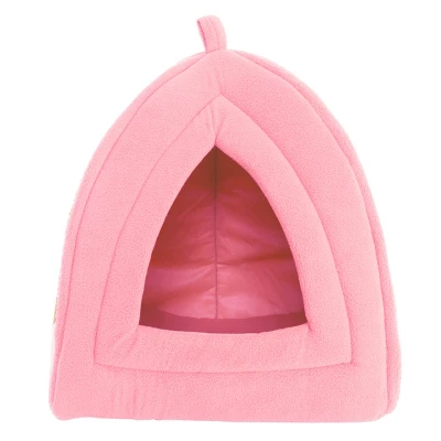 Pet Adobe Indoor Covered Cat Pet Bed With Removable Cushion Pad - 13.5" X 13.5" X 15.75", Pink 2 Pet Adobe Indoor Covered Cat Pet Bed With Removable Cushion Pad - 13.5" X 13.5" X 15.75", Pink - Image 2