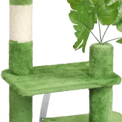 Karl Home 36 Inch Green Cat Tree With Leaves Multi-level Cat Tower With Scratching Post Condo -BlueBuffalo Sales Store GUEST 35bcce23 081d 46fc aced 6f20051586b1