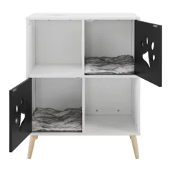 Sam's Pets Convertible 37" Cat Tree End-Table Shelf In Black And White -BlueBuffalo Sales Store GUEST 364ba5fd 99d2 4957 a666 ba955c866f37