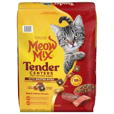 Meow Mix Tender Centers Basted Bites Salmon And Beef Flavor Dry Cat Food - 14.2lbs 5 Meow Mix Tender Centers Basted Bites Salmon And Beef Flavor Dry Cat Food - 14.2lbs - Image 5
