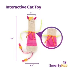 SmartyKat Leggy Llama Crinkly Catnip Toy For Indoor Cats & Kittens, Featuring Soft Faux Fleece & Crinkle Sounds, Encourages Exercise, 5-Pack