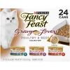 Purina Fancy Feast Gravy Lovers Poultry With Chicken And Turkey & Beef Collection Gourmet Wet Cat Food - 3oz/24ct Variety Pack