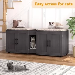 55" Litter Box Enclosure Furniture For 2 Cats,TV Stand/Cabinet Storage Grooves For Living Room 14 55" Litter Box Enclosure Furniture For 2 Cats,TV Stand/Cabinet Storage Grooves For Living Room -BlueBuffalo Sales Store GUEST 37bbeefa 6d83 4347 939d b20b02a9cab3