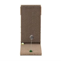 Chery Life Indoor Cat Scratching Board For Small To Large Cat, Corrugated Board-Covered Cat Scratcher With Bell And Built-in Toy