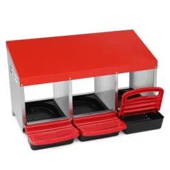 SEVOBAL Pet Crates And Houses 3 Houses Dual Chamber Poultry Nesting Box For Hens And Ducks, Secure Egg Laying Sanctuary, Red, 33.86"*14.96"*6.89" -BlueBuffalo Sales Store GUEST 394bb694 6d42 4800 b70a bfc9b9593d3a