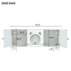Cat Cabinet Cat House Cat Litter Box Enclosure With Sisal Cat Scratcher & Hooks, Sideboard Storage Cabinet, White - ModernLuxe 15 Cat Cabinet Cat House Cat Litter Box Enclosure With Sisal Cat Scratcher & Hooks, Sideboard Storage Cabinet, White - ModernLuxe -BlueBuffalo Sales Store GUEST 396f0075 cf23 47d5 b9bb 3ae1fad0feae 2