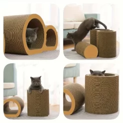 3 In 1 Cat Tunnel Bed, 3 Sizes Cat Scratching Board Bed, Corrugated Cat Scratching Board -BlueBuffalo Sales Store GUEST 39d46cb2 2d15 499d 9960 2b74a27cc667