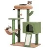 DOMETOUR 41"H Cactus Cat Tree Cat Tower, Cat Climbing Frame With Sisal Scratching Post, Cat Condo, Plush Perch, Hammock, Dangling Ball
