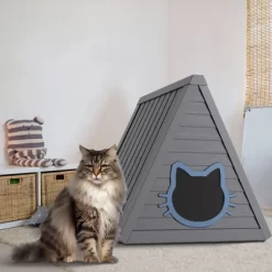 Kumasinova 24" All-Weather Outdoor Cat House And Cozy Indoor Cat Cave,Durable Cat Furniture With Dual Entry,Cat Hideaway For Most Cats And Small Pets -BlueBuffalo Sales Store GUEST 3a302342 767c 43bb b809 c04cf8863af6