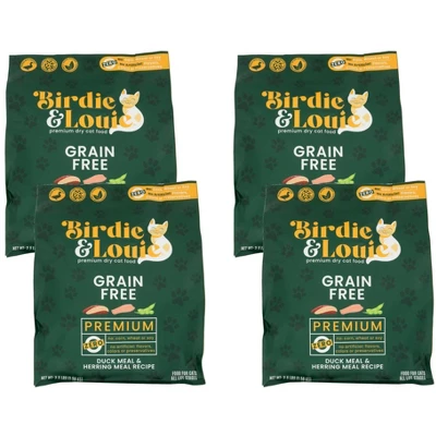 Birdie & Louie Dry Cat Food Duck Meal And Herring Recipe - Case Of 4/3.5 Lb