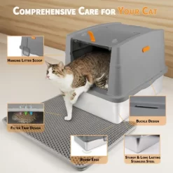 All For Paws Allforpaws Cat Litter Box Hooded Stainless Steel Base 18 All For Paws Allforpaws Cat Litter Box Hooded Stainless Steel Base -BlueBuffalo Sales Store GUEST 3a6661ff 1098 4252 993c 8189eeea2943