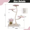 Kumasinova Flower-Shaped Modern Cat Tree,Cat Tower With Scratching Post,Cat Tree Tower With Blooming Platforms Bed,Cat Trees With Dangling Toys
