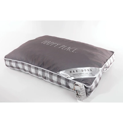 Precious Tails Rae Dunn Happy Place Orthopedic Cat And Dog Bed - Gray 1 Precious Tails Rae Dunn Happy Place Orthopedic Cat And Dog Bed - Gray