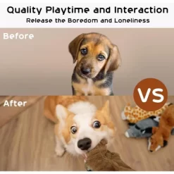 Mocamel Dog Squeaky Toys, No Stuffing Dog Toys For Small Medium Large Dogs, Stuffless Puppy Toys For Boredom