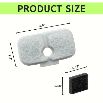 NISPIRA Dog Cat Water Fountain Activated Charcoal Water Filter Kit Replacements For Petlibro PLWF005 PLWF115 PLWF105, 24 Packs 3 NISPIRA Dog Cat Water Fountain Activated Charcoal Water Filter Kit Replacements For Petlibro PLWF005 PLWF115 PLWF105, 24 Packs - Image 3