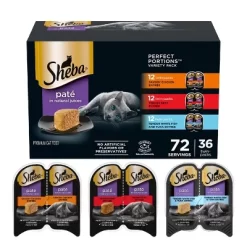 Sheba Perfect Portions Pate Fish, Seafood, Tuna, Beef And Chicken Flavor Variety Pack Wet Cat Food - 2.6oz/36ct -BlueBuffalo Sales Store GUEST 3c761bb7 9c4b 456a a109 7c40e0f50c6e