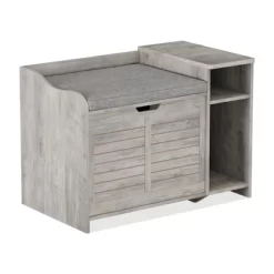 Cat Litter Box Enclosure With Top Opening & Cushion, Wooden Cat Washroom Furniture With Storage – 23" L X 19" W X 16" H, Grey -BlueBuffalo Sales Store GUEST 3cd958ae 40e1 4cb4 97c2 6076aff7f714