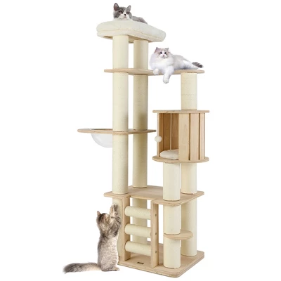 Tangkula 71" Tall Cat Tree W/Cozy Perch Condo Space Capsule 4.6" Scratching Posts 9 Tangkula 71" Tall Cat Tree W/Cozy Perch Condo Space Capsule 4.6" Scratching Posts - Image 9