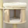 Chery Life 3-Level Cat Tree With Sisal Scratching Posts, Fun Cat Badminton Toy For Playing, Soft Cushions, & Play Areas
