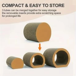 3 In 1 Cat Tunnel Bed, 3 Sizes Cat Scratching Board Bed, Corrugated Cat Scratching Board, Hide And Play DIY Cat Wheel, Indoor Cat Scratching Mat -BlueBuffalo Sales Store GUEST 3dedd4cf 73b3 4ea1 b6f2 2dbb8f3a043b 1