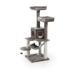 Prevue Pet Products Kitty Power Paws Plush Party Tower Gray, 52 Inch Tall, 7310 -BlueBuffalo Sales Store GUEST 3df192a8 5f61 425c 9acc c12cd1657347