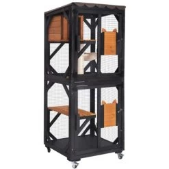 Aivituvin Medium Wooden Outdoor Cat Catio With Wheels| Connecting With Window-AIR22-M -BlueBuffalo Sales Store GUEST 3e260ddf 5afc 43d6 bbfa 05ef9d54e219
