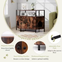 Tangkula Corner Cat Litter Box Enclosure End Table W/ Open Shelf 2 Entries Double Doors Rustic Brown 16 Tangkula Corner Cat Litter Box Enclosure End Table W/ Open Shelf 2 Entries Double Doors Rustic Brown -BlueBuffalo Sales Store GUEST 3e5dd482 9102 44dc 9b32 e3e527b93190