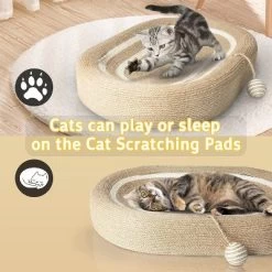 61CM Extra Large Sisal Cat Scratching Board, Scratching Resistant Hemp Rope Cat Bed Integrated Cat Claw Plate Basin Large Cat Claw Grinding Sofa -BlueBuffalo Sales Store GUEST 3e5e7b77 ce46 45fa 8994 586b34e2fb2c