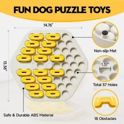 Mewoofun Pet Toy Dog Puzzle Toy And Food Puzzle Feeder For IQ Training, For Small, Medium Or Large Smart Dogs, Yellow, 16.06"*13.62"*2.28" -BlueBuffalo Sales Store GUEST 3ef9ade5 e6c3 4f22 9f74 1071b3386e2a