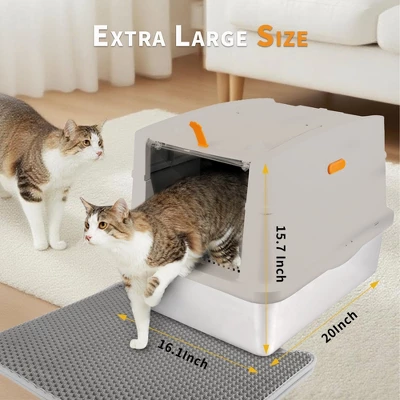 All For Paws Allforpaws Cat Litter Box Hooded Stainless Steel Base 12 All For Paws Allforpaws Cat Litter Box Hooded Stainless Steel Base - Image 12