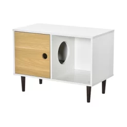 PawHut Cat Litter Box Enclosure Hidden Kitten Condo Decorative Side Table Pet House With Soft Cushion & Storage Space -BlueBuffalo Sales Store GUEST 3f25e8ce e569 48b0 9fb5 e87c12c37369