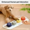 Mewoofun Pet Toy Dog Buttons For Communication, With Anti Slip Mat And Training Manual For Cats And Dogs, 4 Packs, Multi-color, 3.3"*3.3"*1.5"
