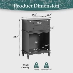 LOVMOR Vintage Small Storage Cabinet With Pet Bed, Hidden Cat Litter Box W/ Drawer & Semi-Open Space -BlueBuffalo Sales Store GUEST 3f7bceb1 d2b1 4785 bdb5 e77c32c5ef3d