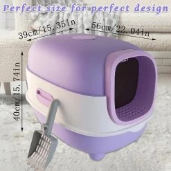 Ridstar Large Foldable Cat Litter Box With Lid, Scoop, Front Door Access, Leak-Proof Design & Odor Control-Purple 8 Ridstar Large Foldable Cat Litter Box With Lid, Scoop, Front Door Access, Leak-Proof Design & Odor Control-Purple -BlueBuffalo Sales Store GUEST 3fabf984 10fd 474d 992e 8a91013f1b58