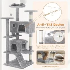 Kumasinova 54" Multi-Level Cat Tower With Scratching Posts,Cat Tree With Condos&Ladder,Cat Tree Tower With Plush Perch,Cat Furniture For Play And Rest -BlueBuffalo Sales Store GUEST 419f4842 9d48 4649 9f8e 8b19c51078db