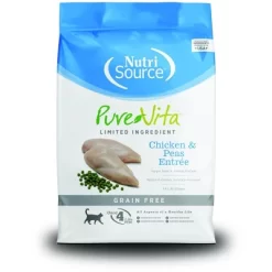 NutriSource PureVita Grain Free Chicken And Peas Entree Dry Cat Food - 15lb