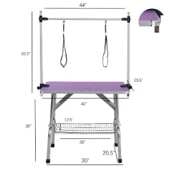 Gulches 42-Inch Foldable Pet Grooming Table For Pet Large Dogs And Cats With Adjustable Arm And Clamp - Purple -BlueBuffalo Sales Store GUEST 4296edc0 027e 48bd 96f0 57e7f50ecc86