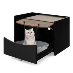 Tangkula Cat Litter Box Enclosure W/ Pull-out Drawer Flip Door Rolling Caster Indoor Black 18 Tangkula Cat Litter Box Enclosure W/ Pull-out Drawer Flip Door Rolling Caster Indoor Black -BlueBuffalo Sales Store GUEST 42c598cb 7d39 4da8 9028 4563a64c1cb9