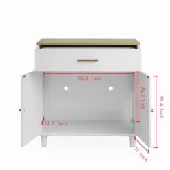 GDFStudio Raz Mid-Century Modern 31.7'' Wooden Hidden Cat Litter Box Enclosure With Scratch Pad And Drawer -BlueBuffalo Sales Store GUEST 43487eb3 0ec6 4b93 90b8 7a54ae8d17ef 1