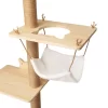 MaseiKar Wall-Mounted Cat Scratching Pad For Small To Large Cat, Indoor Wood Cat Tree With Hammock, Cat Scratcher Perch